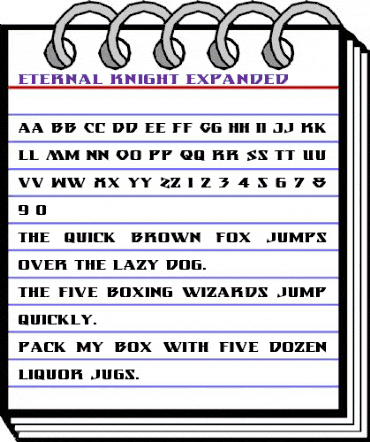 Eternal Knight Expanded Expanded animated font preview Eternal Knight Expanded Expanded animated font preview