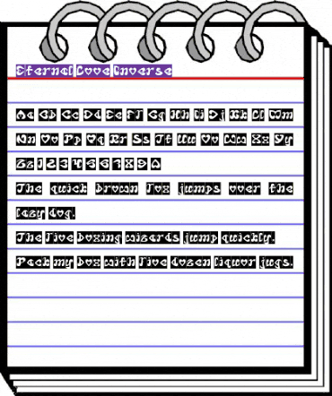 Eternal Love-Inverse Regular animated font preview Eternal Love-Inverse Regular animated font preview