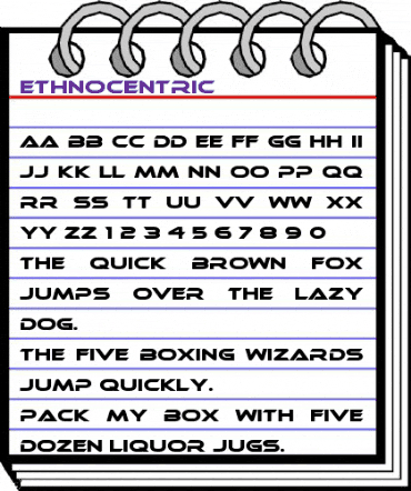 Ethnocentric Regular animated font preview Ethnocentric Regular animated font preview
