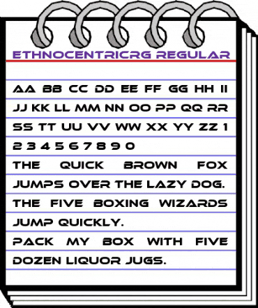 Ethnocentric Regular animated font preview Ethnocentric Regular animated font preview