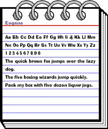 Eugene Regular animated font preview Eugene Regular animated font preview