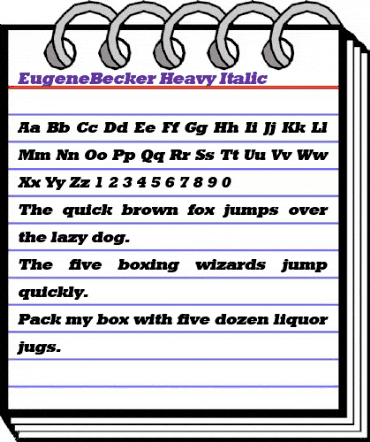 EugeneBecker-Heavy Italic animated font preview EugeneBecker-Heavy Italic animated font preview