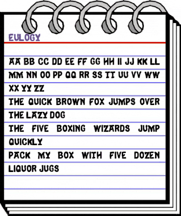 Eulogy Regular animated font preview Eulogy Regular animated font preview