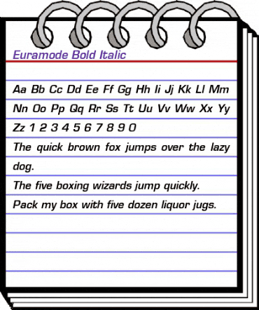 Euramode Bold Italic Regular animated font preview