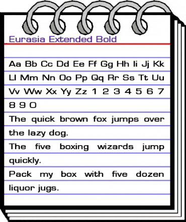 Eurasia Extended Bold animated font preview Eurasia Extended Bold animated font preview