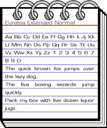 Eurasia Extended Normal animated font preview Eurasia Extended Normal animated font preview