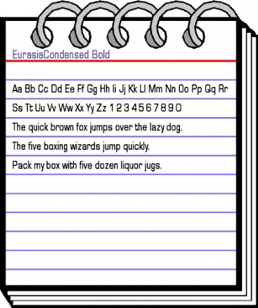 EurasiaCondensed Bold animated font preview
