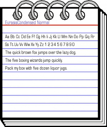 EurasiaCondensed Normal animated font preview