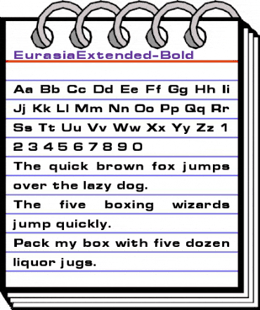 EurasiaExtended Bold animated font preview EurasiaExtended Bold animated font preview