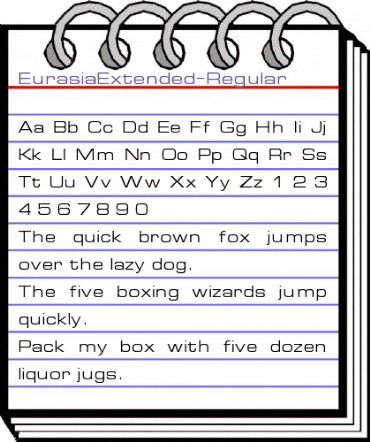 EurasiaExtended Regular animated font preview EurasiaExtended Regular animated font preview