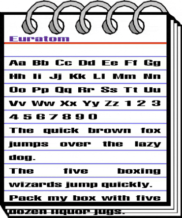 Euratom Regular animated font preview