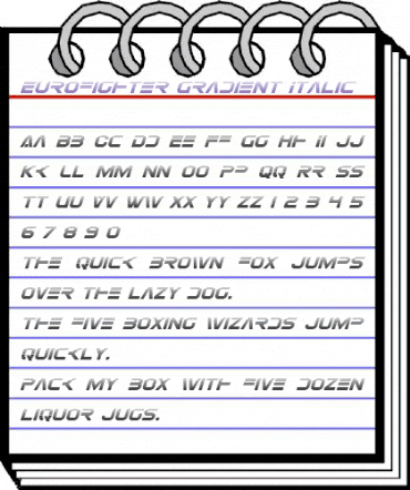 Eurofighter Gradient Italic Italic animated font preview Eurofighter Gradient Italic Italic animated font preview