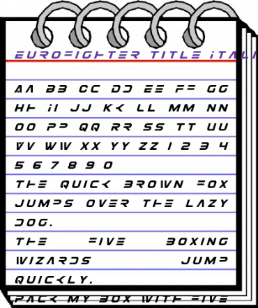 Eurofighter Title Italic Italic animated font preview Eurofighter Title Italic Italic animated font preview