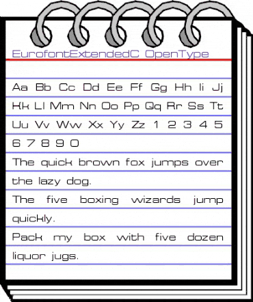 EurofontExtendedC Regular animated font preview