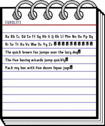 EUROLITE Regular animated font preview