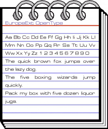 EuropeExt Regular animated font preview EuropeExt Regular animated font preview