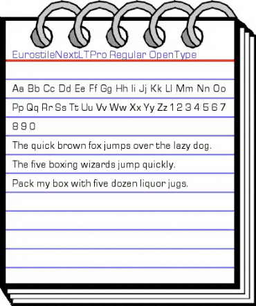 Eurostile Next LT Pro Regular animated font preview