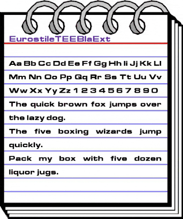 EurostileTEEBlaExt Regular animated font preview EurostileTEEBlaExt Regular animated font preview