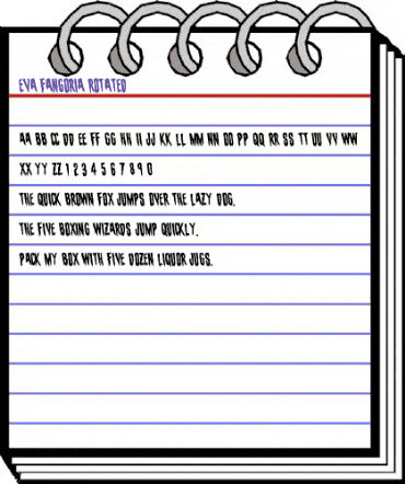 Eva Fangoria Rotated Regular animated font preview Eva Fangoria Rotated Regular animated font preview