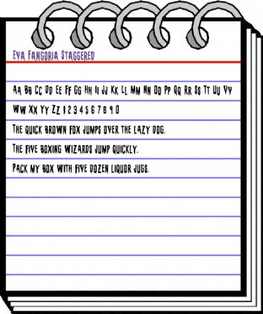 Eva Fangoria Staggered Regular animated font preview Eva Fangoria Staggered Regular animated font preview