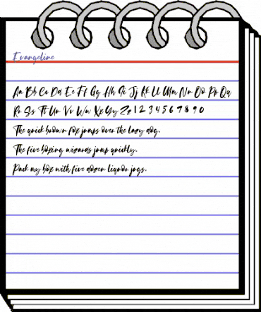 Evangeline Regular animated font preview Evangeline Regular animated font preview