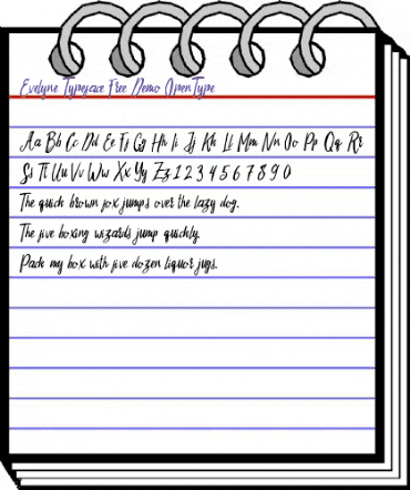 Evelyne Script Free Demo Regular animated font preview Evelyne Script Free Demo Regular animated font preview