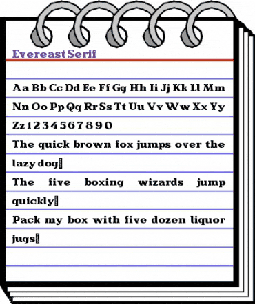 Evereast Serif Regular animated font preview Evereast Serif Regular animated font preview