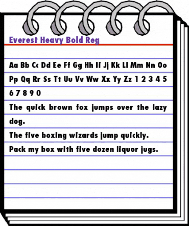 Everest Heavy Bold Reg Regular animated font preview