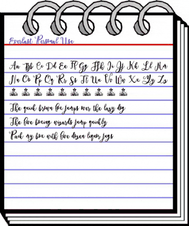 Everlast Personal Use Regular animated font preview