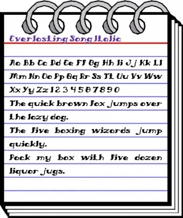 Everlasting Song Italic animated font preview Everlasting Song Italic animated font preview