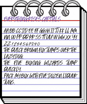 Everything RISES Capitals Regular animated font preview Everything RISES Capitals Regular animated font preview