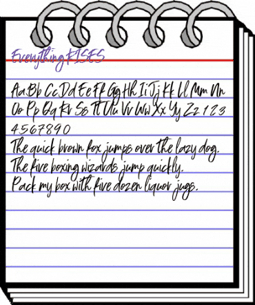 Everything RISES Regular animated font preview