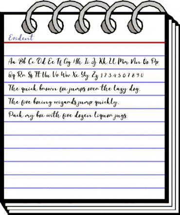 Evident Regular animated font preview Evident Regular animated font preview