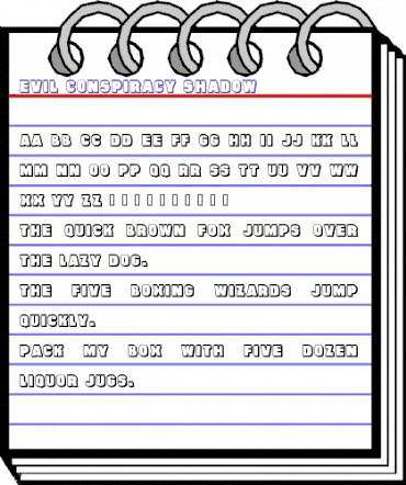 Evil Conspiracy Shadow Shadow animated font preview