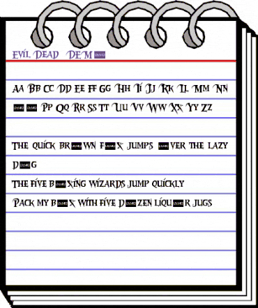Evil Dead 3 DEMO Regular animated font preview Evil Dead 3 DEMO Regular animated font preview