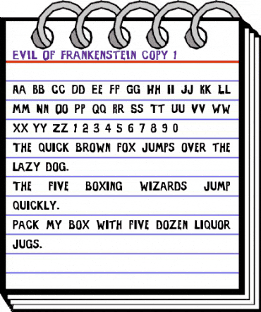 Evil Of Frankenstein Regular animated font preview Evil Of Frankenstein Regular animated font preview