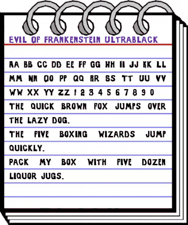 Evil Of Frankenstein UltraBlack animated font preview Evil Of Frankenstein UltraBlack animated font preview