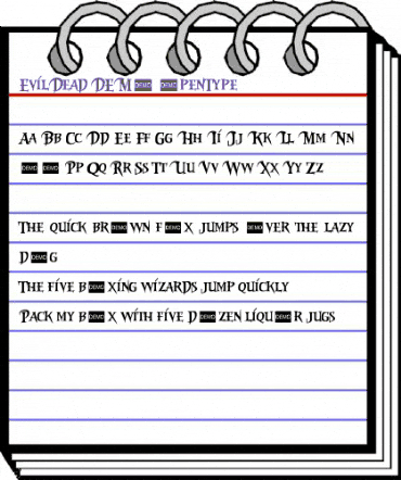 Evil Dead 3 DEMO Regular animated font preview Evil Dead 3 DEMO Regular animated font preview