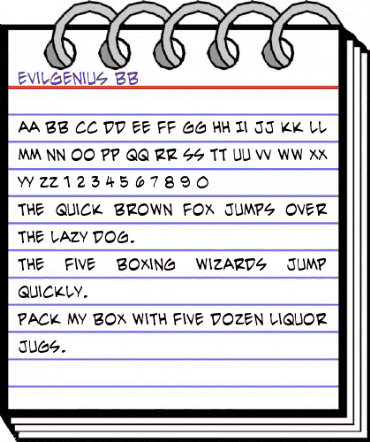 EvilGenius BB Regular animated font preview EvilGenius BB Regular animated font preview