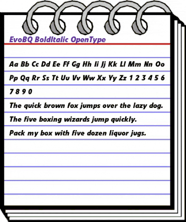 Evo BQ Regular animated font preview Evo BQ Regular animated font preview