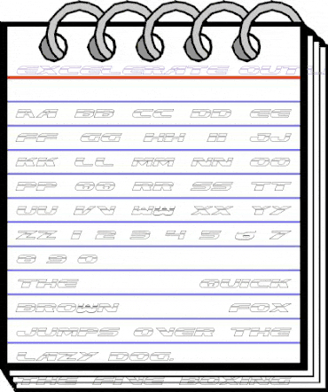 Excelerate Outline Expanded animated font preview Excelerate Outline Expanded animated font preview
