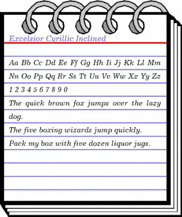 ExcelsiorCyr Upright Italic animated font preview ExcelsiorCyr Upright Italic animated font preview