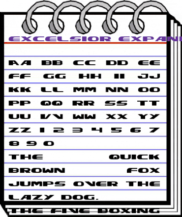 Excelsior Expanded Expanded animated font preview Excelsior Expanded Expanded animated font preview