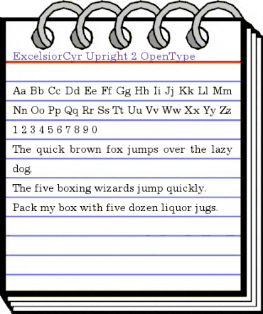 Excelsior Cyrillic Upright animated font preview Excelsior Cyrillic Upright animated font preview