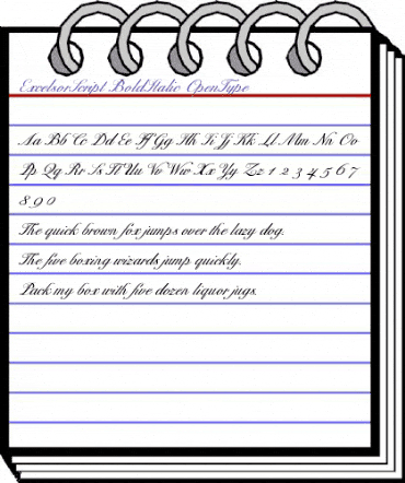 Excelsor Script Bold Italic animated font preview