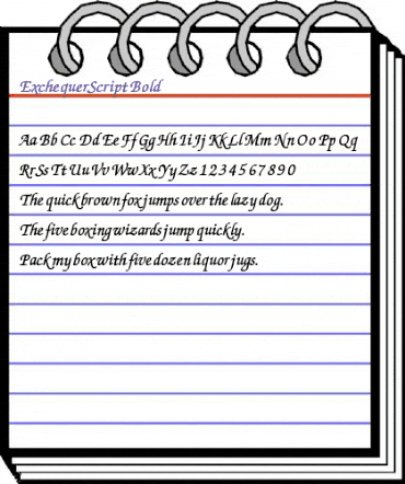 ExchequerScript Bold animated font preview ExchequerScript Bold animated font preview