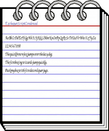 ExchequerScriptCondensed Regular animated font preview ExchequerScriptCondensed Regular animated font preview