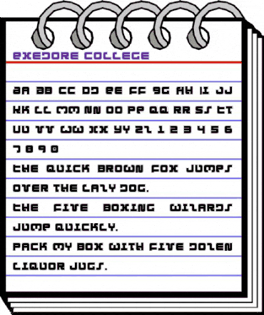 Exedore College Regular animated font preview Exedore College Regular animated font preview