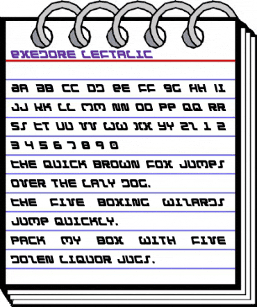 Exedore Leftalic Italic animated font preview Exedore Leftalic Italic animated font preview