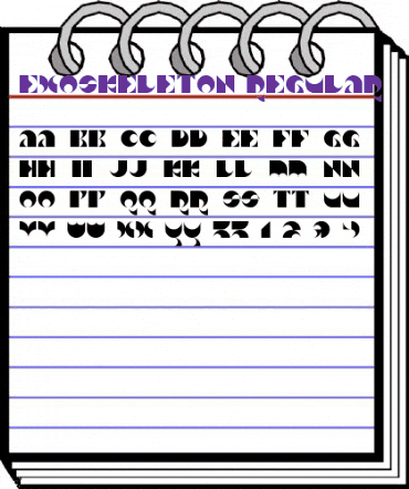 Exoskeleton Regular animated font preview